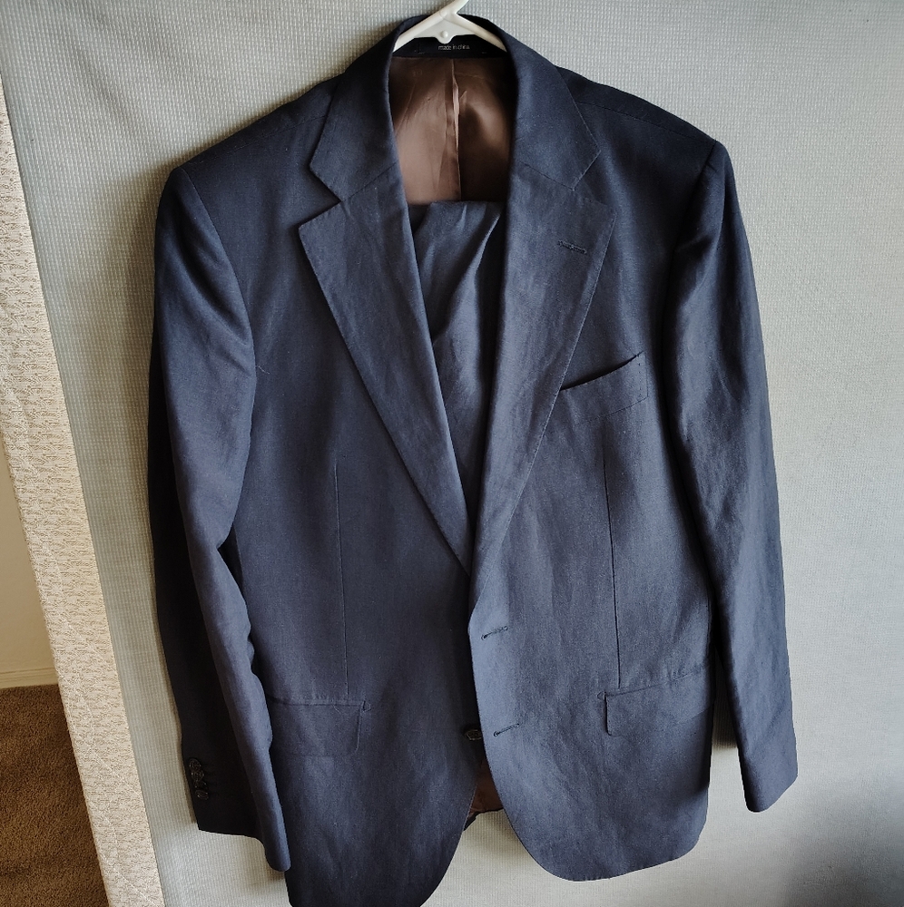 Suitsupply Blue linen 2pc suit